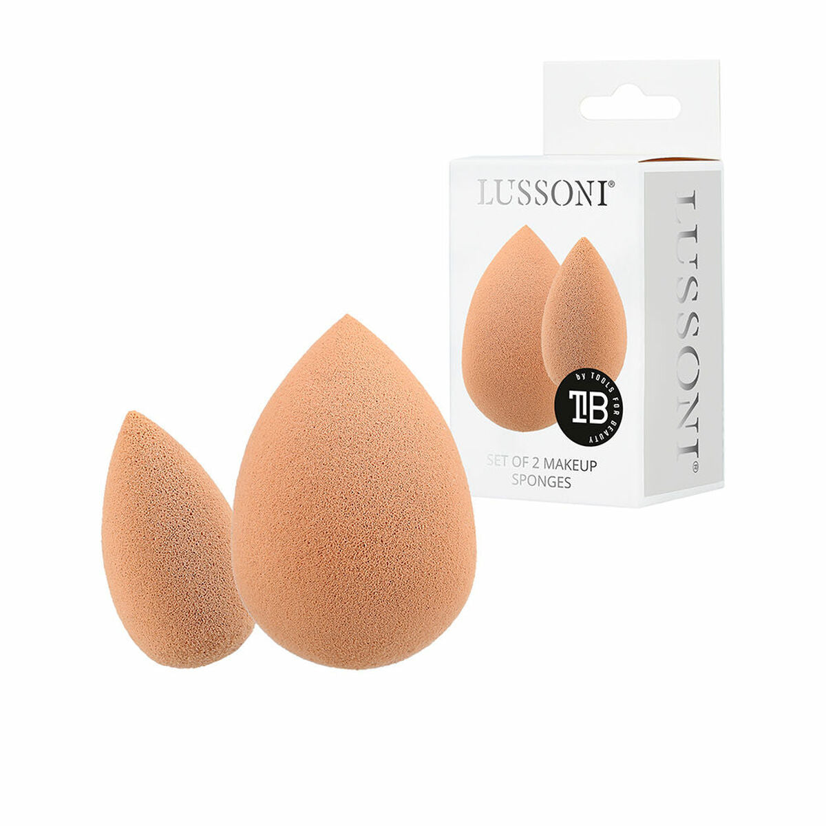 Make-up Sponge Lussoni Esponjas Lote Beige 2 Pieces Lussoni