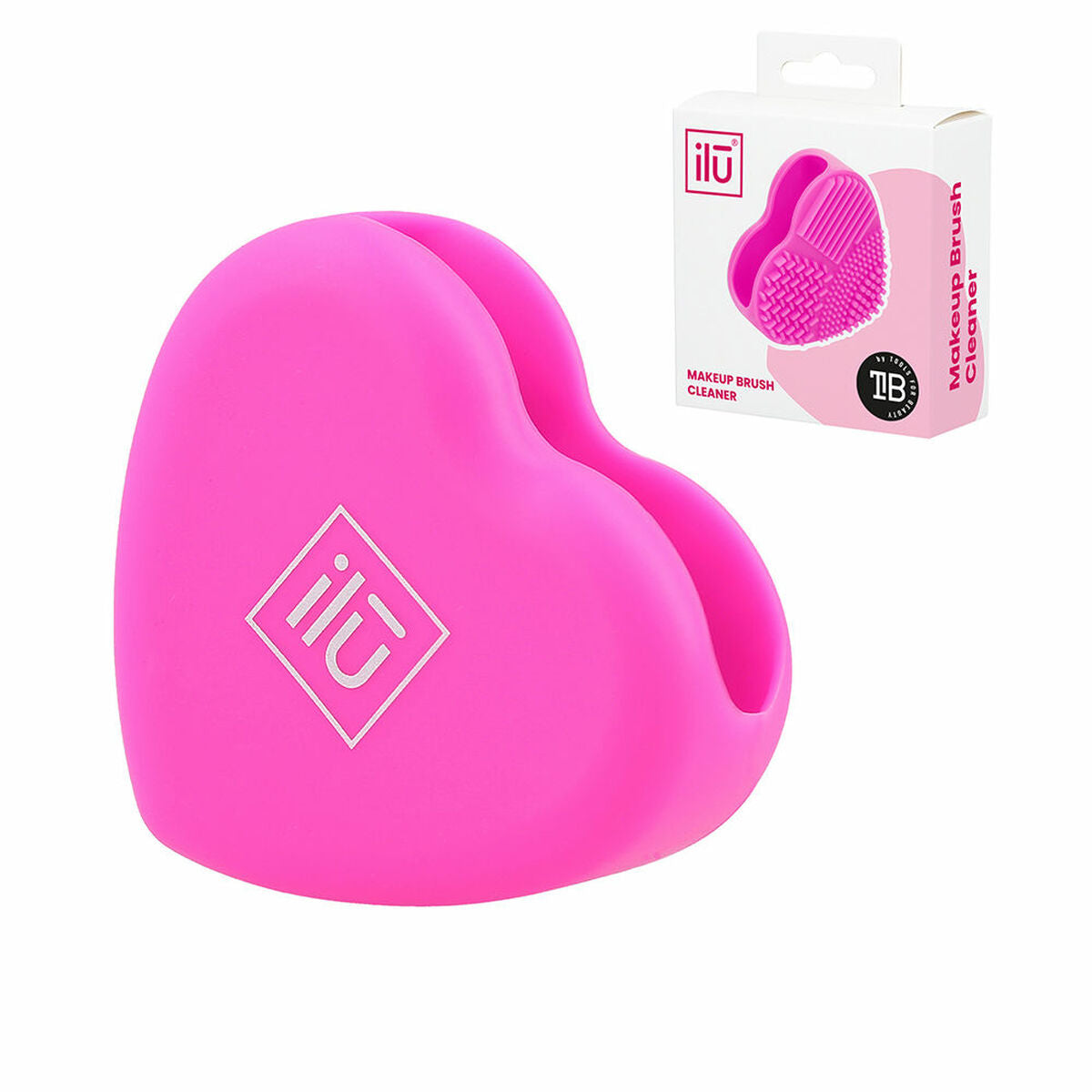 Make-up Brush Cleaner Ilū Brush Cleaner Heart Silicone (1 Unit) Ilū