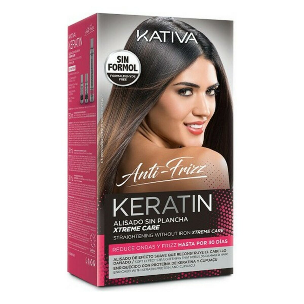 Hair Straightening Treatment Keratin Anti-frizz Xtrem Care Kativa (3 pcs) Damaged hair Kativa