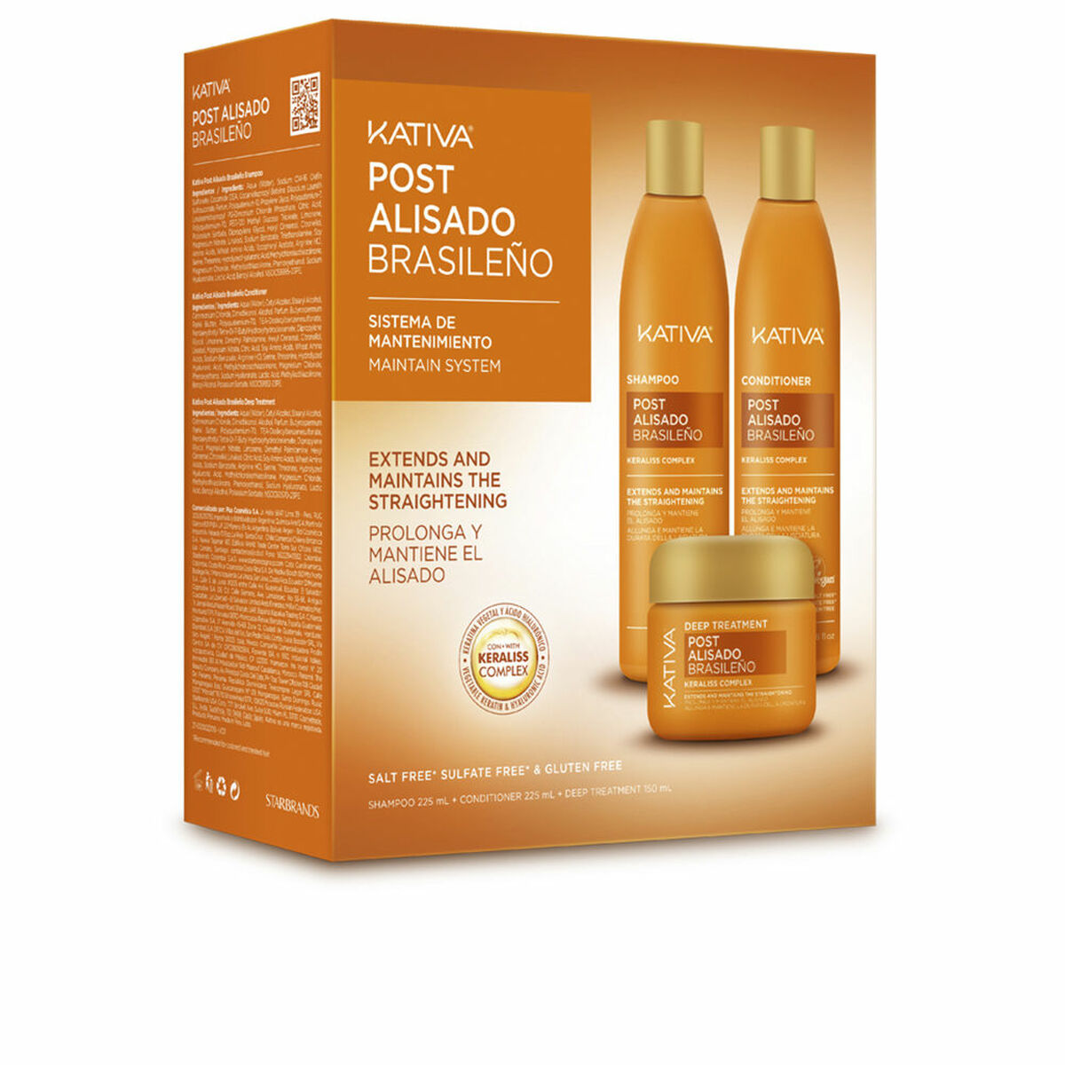 Hair Straightening Treatment Kativa KERATIN EXPRESS 2 Pieces