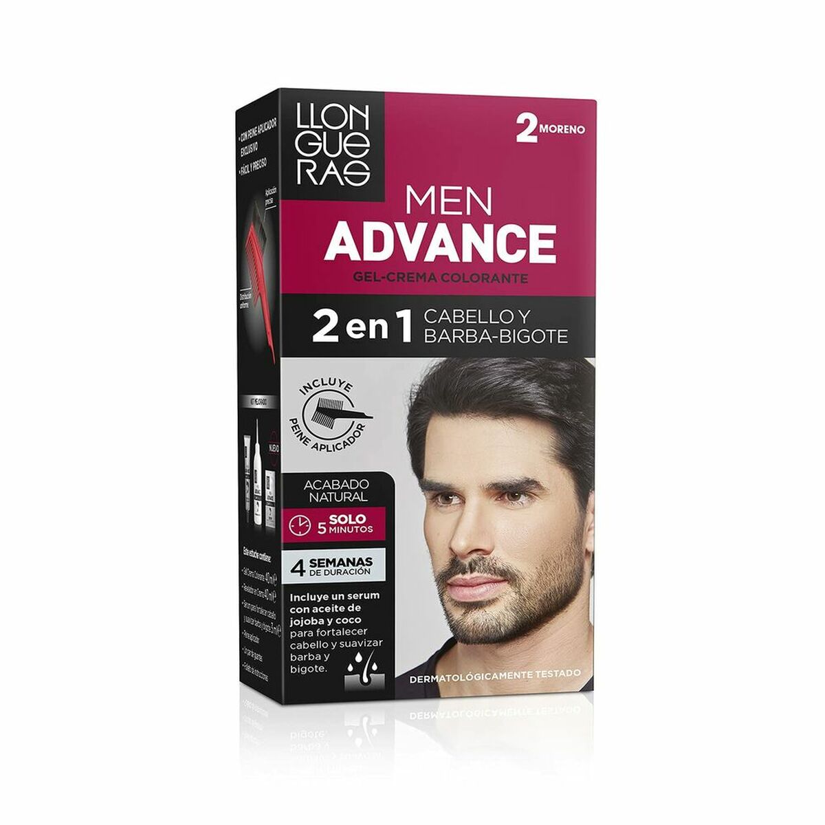 Colouring Cream Llongueras Men Advance 02 - Black Semi-permanent 1 Unit Llongueras