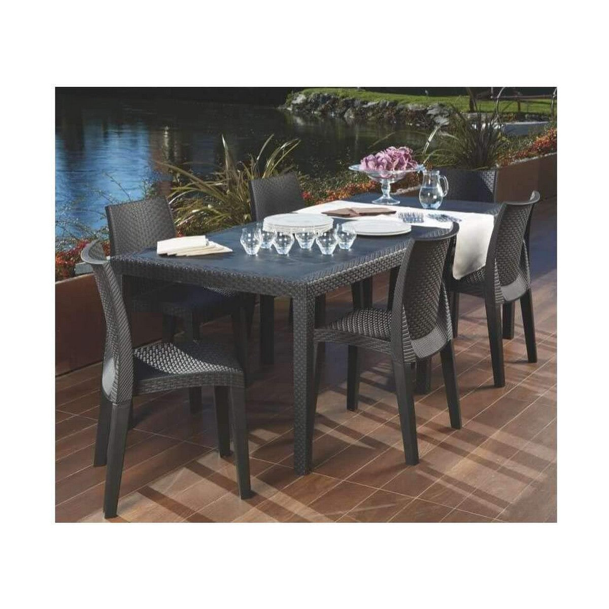 Expandable table IPAE Progarden 08330127 polypropylene 150 x 220 x 90 cm