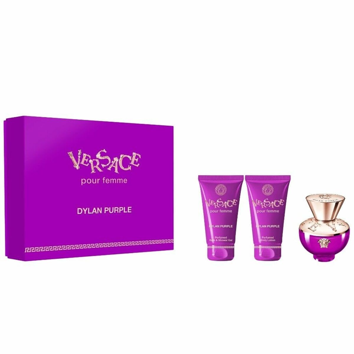 Women's Perfume Set Versace Pour Femme Dylan Purple 3 Pieces Versace