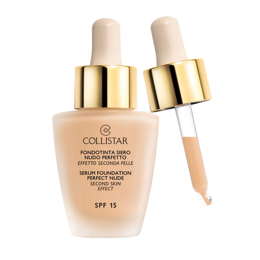 Fluid Foundation Make-up Collistar Perfect Nude Nº 2 Beige Spf 15 30 ml Serum