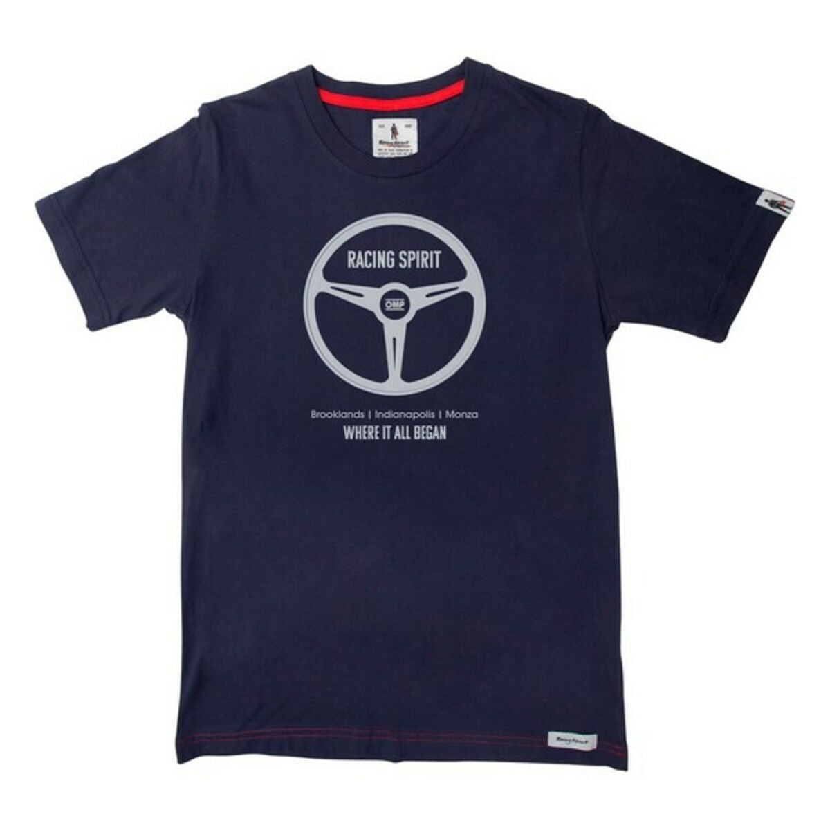 Men’s Short Sleeve T-Shirt OMP Navy Where It All Began Navy Blue OMP