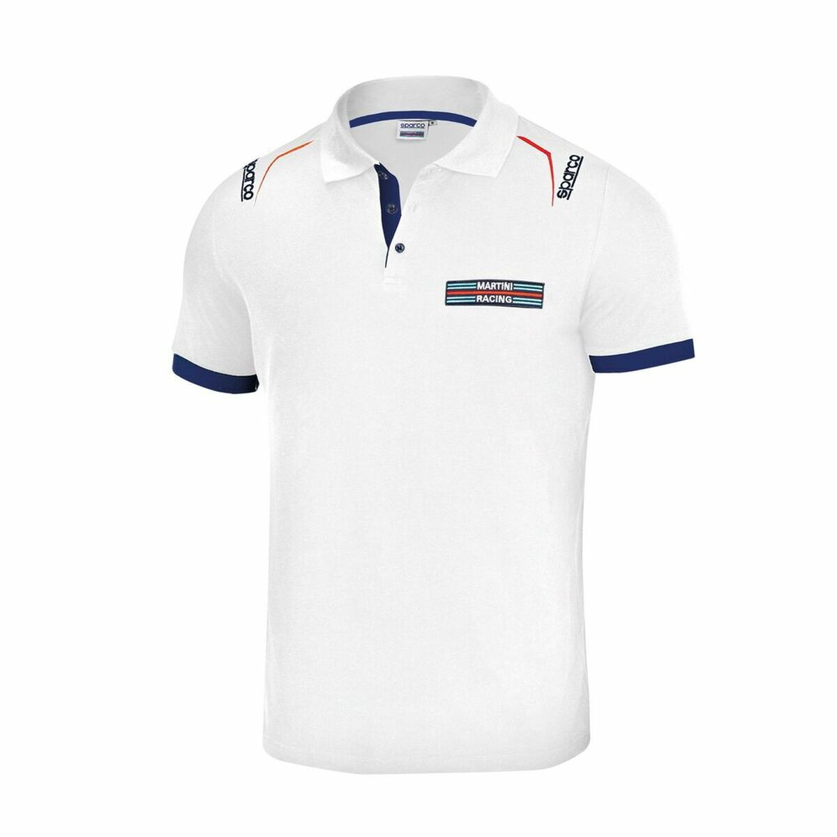 Men’s Short Sleeve Polo Shirt Sparco Martini Racing White (Size M) Sparco