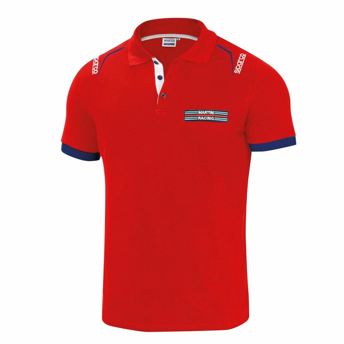 Men’s Short Sleeve Polo Shirt Sparco Martini Racing Red (Size M) Sparco