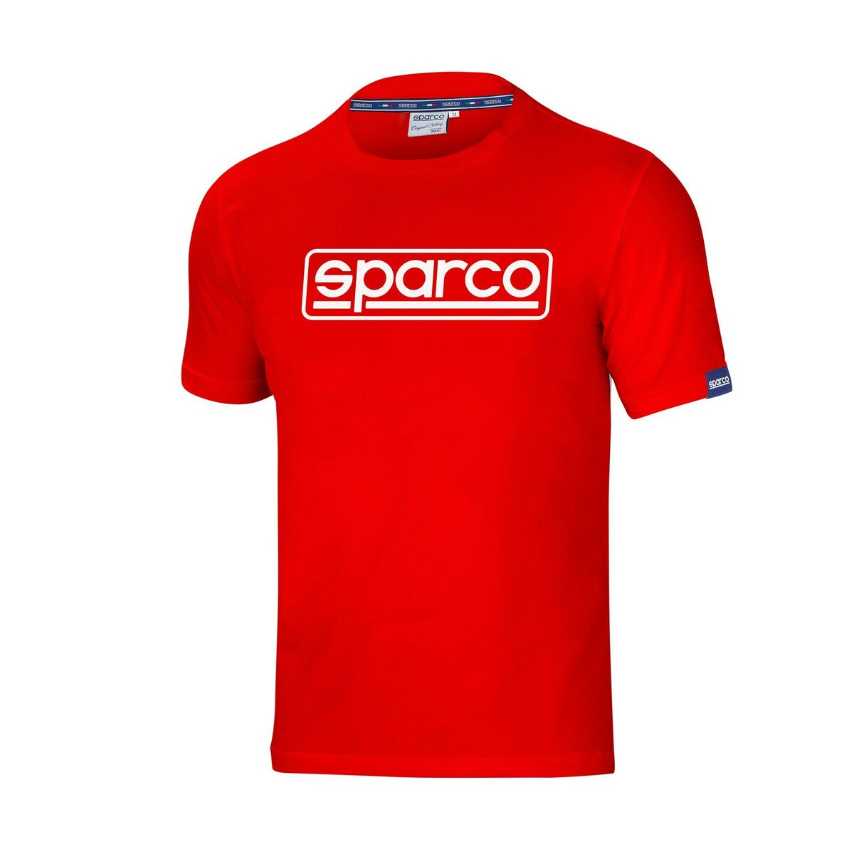 Men’s Short Sleeve T-Shirt Sparco FRAME Red L Sparco