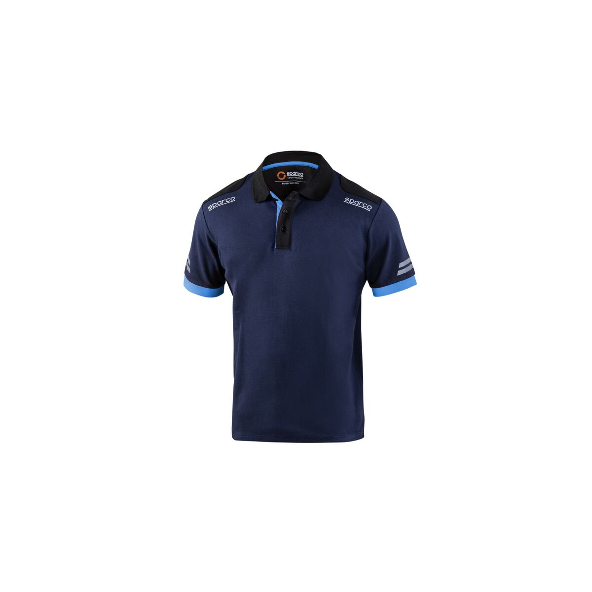 Men’s Short Sleeve Polo Shirt Sparco TW Blue Dark blue Sparco