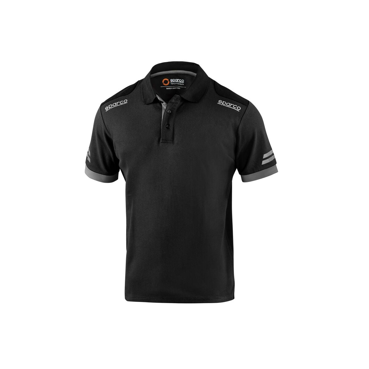 Men’s Short Sleeve Polo Shirt Sparco Koma Tools 02415nrgs Black Grey Sparco