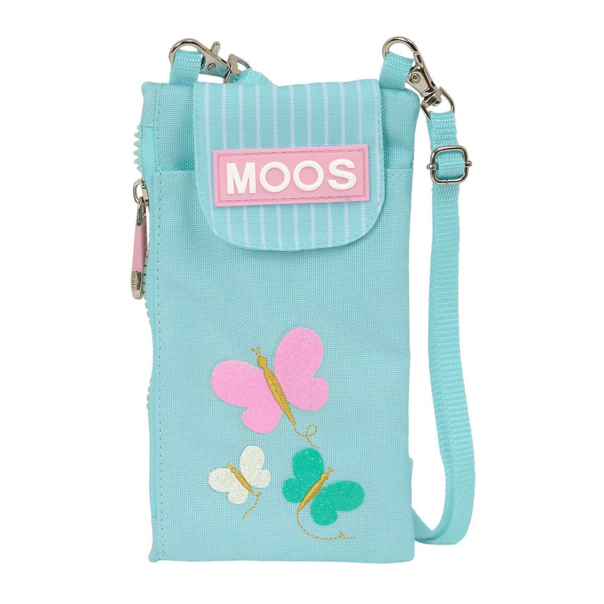 Purse Moos Butterflies Mobile Bag Blue Moos