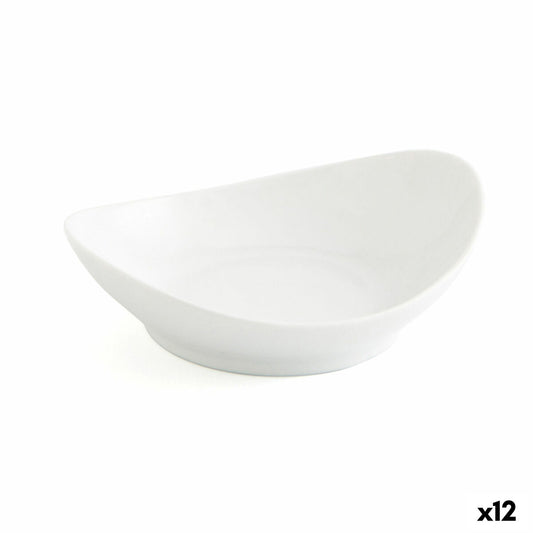 Snack tray Quid Gastro Fun White Ceramic 14 x 11 cm (12 Units) Quid