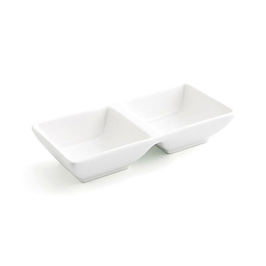 Snack tray Quid Select White Ceramic 15 x 7 cm (12 Units) (Pack 12x) Quid