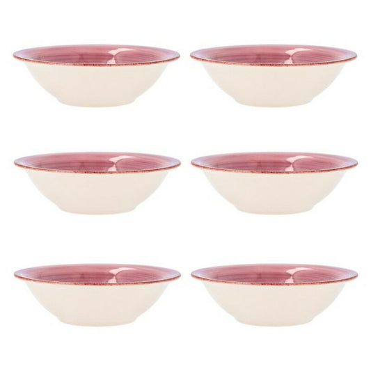 Bowl Quid Vita Pink Ceramic 6 Units (18 cm) Quid