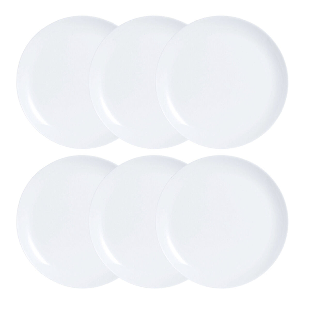 Plate set Luminarc Diwali 6 pcs White Glass