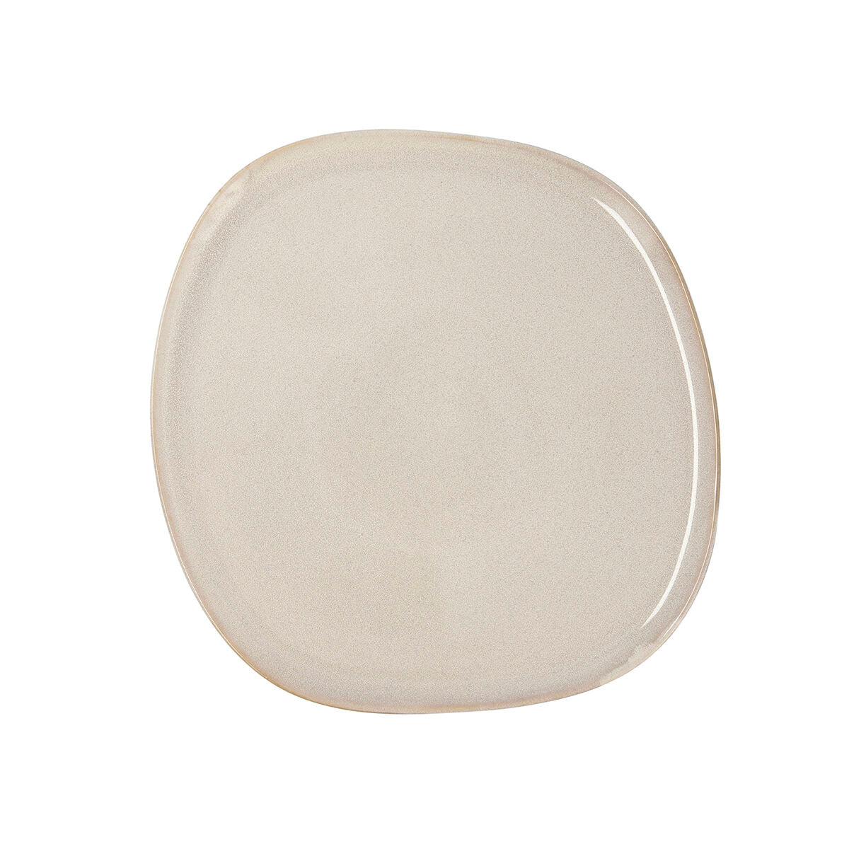 Flat plate Bidasoa Ikonic Ceramic White (26,5 x 25,7 x 1,5 cm) (Pack 4x)