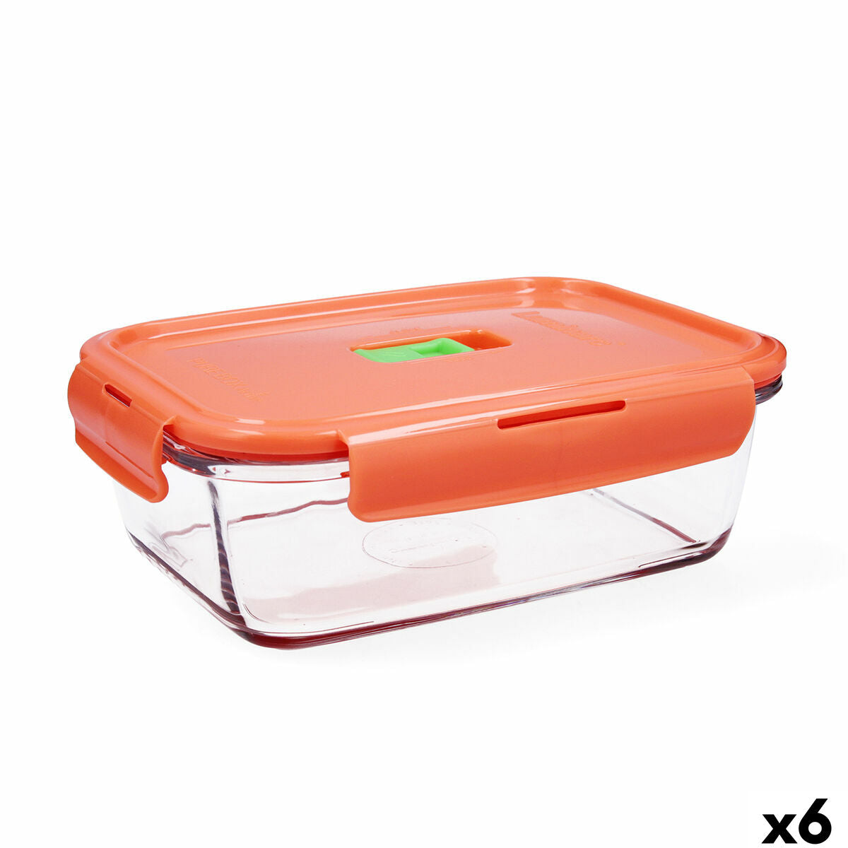 Hermetic Lunch Box Luminarc Pure Box Holy Bicoloured Glass 1,22 L (6 Units)