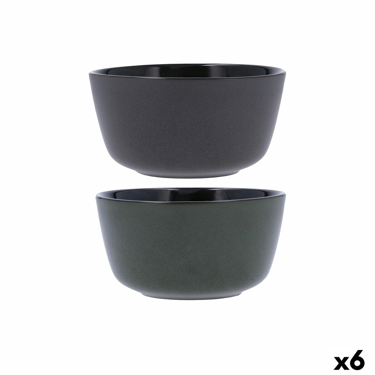 Bowl Bidasoa Dark Moon Grey Ceramic 780 ml (6 Units) Bidasoa