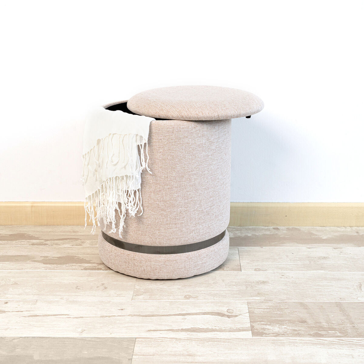 Pouffe Vinthera Moa Beige Wood 32 x 40 cm (2 Units) Vinthera