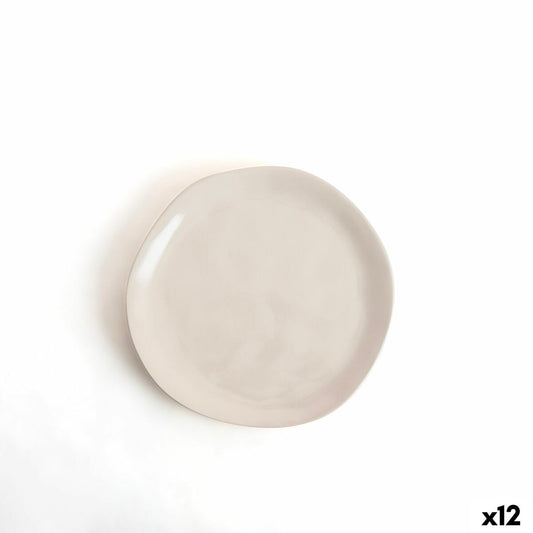 Dessert dish Bidasoa Cosmos White Ceramic Ø 20 cm (12 Units)