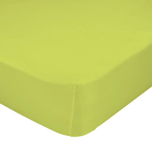 Fitted sheet HappyFriday BASIC KIDS Green 105 x 200 x 32 cm