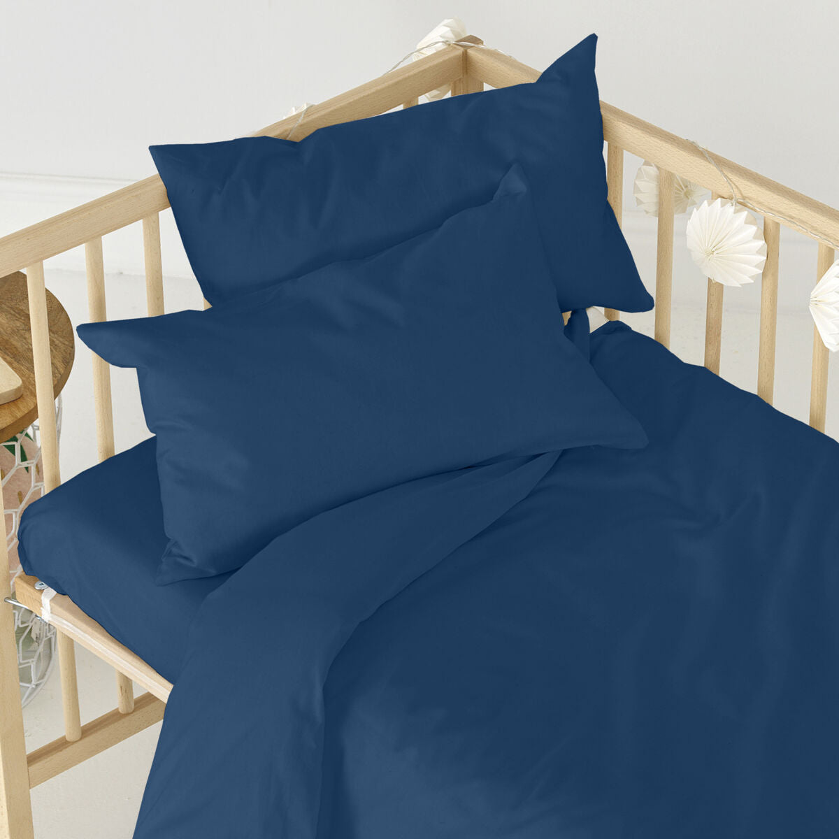 Fitted sheet HappyFriday BASIC KIDS Navy Blue 70 x 140 x 14 cm HappyFriday