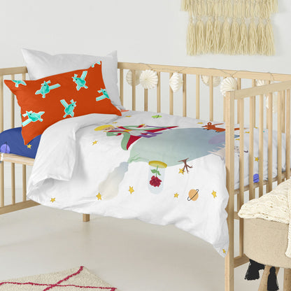 Duvet cover set HappyFriday Le Petit Prince Multicolour Baby Crib 2 Pieces HappyFriday