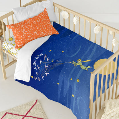 Duvet cover set HappyFriday Le Petit Prince Migration Multicolour Baby Crib 2 Pieces HappyFriday