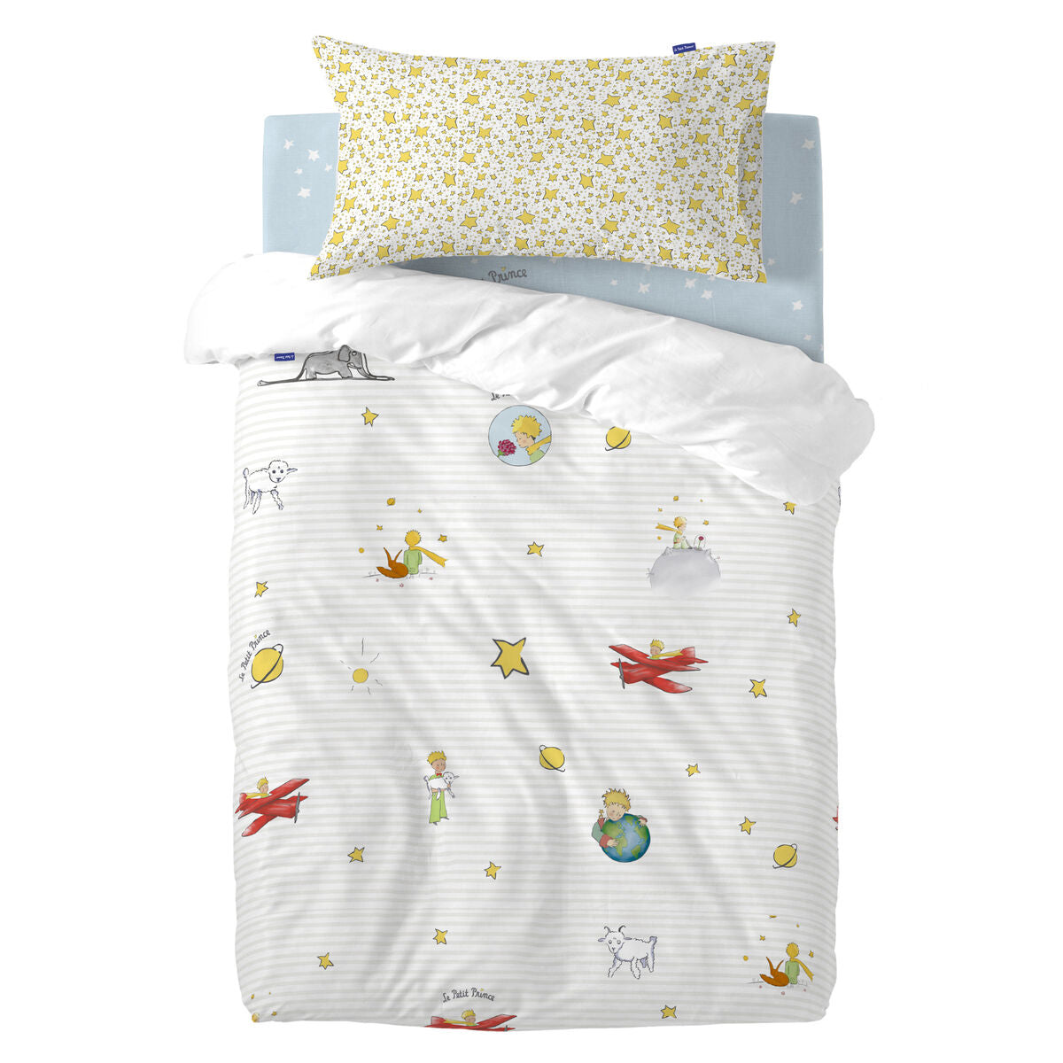 Duvet cover set HappyFriday LE PETIT PRINCE Multicolour Baby Crib 28 x 2 x 38 cm HappyFriday