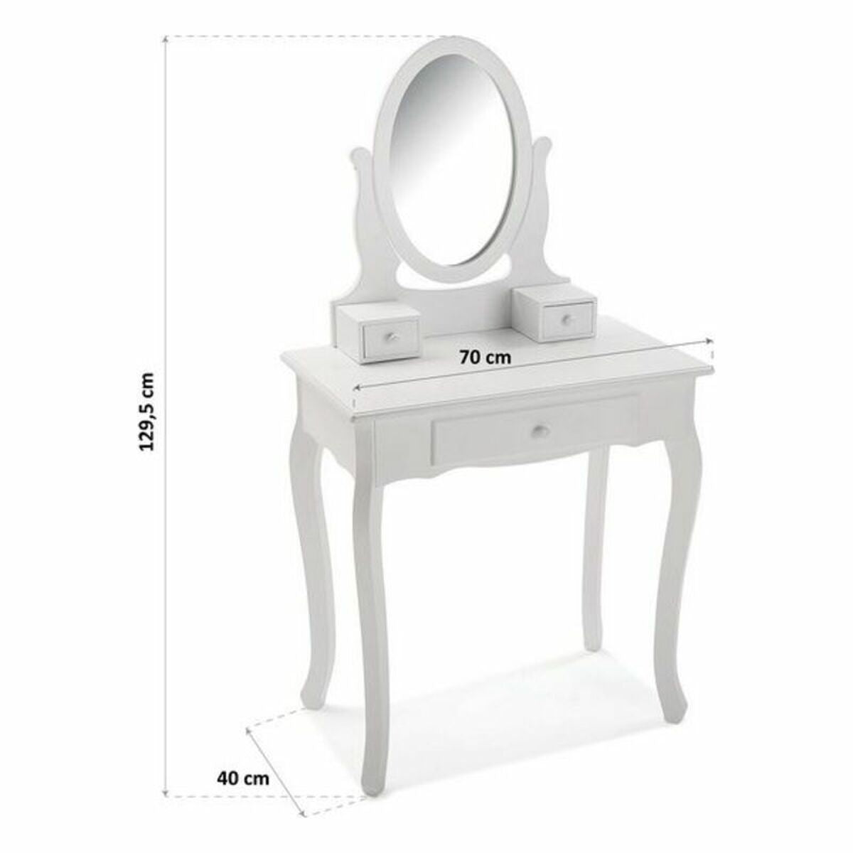 Dresser Versa 16710572 Mirror MDF Wood (40 x 129,5 x 70 cm)