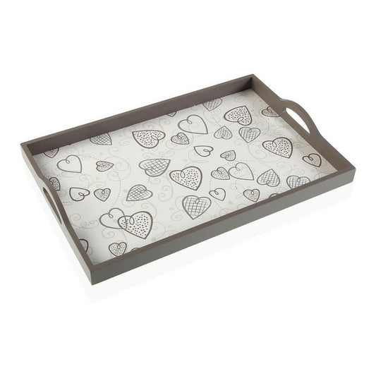 Tray Cozy Hearts MDF Wood (30 x 5 x 45 cm) Versa