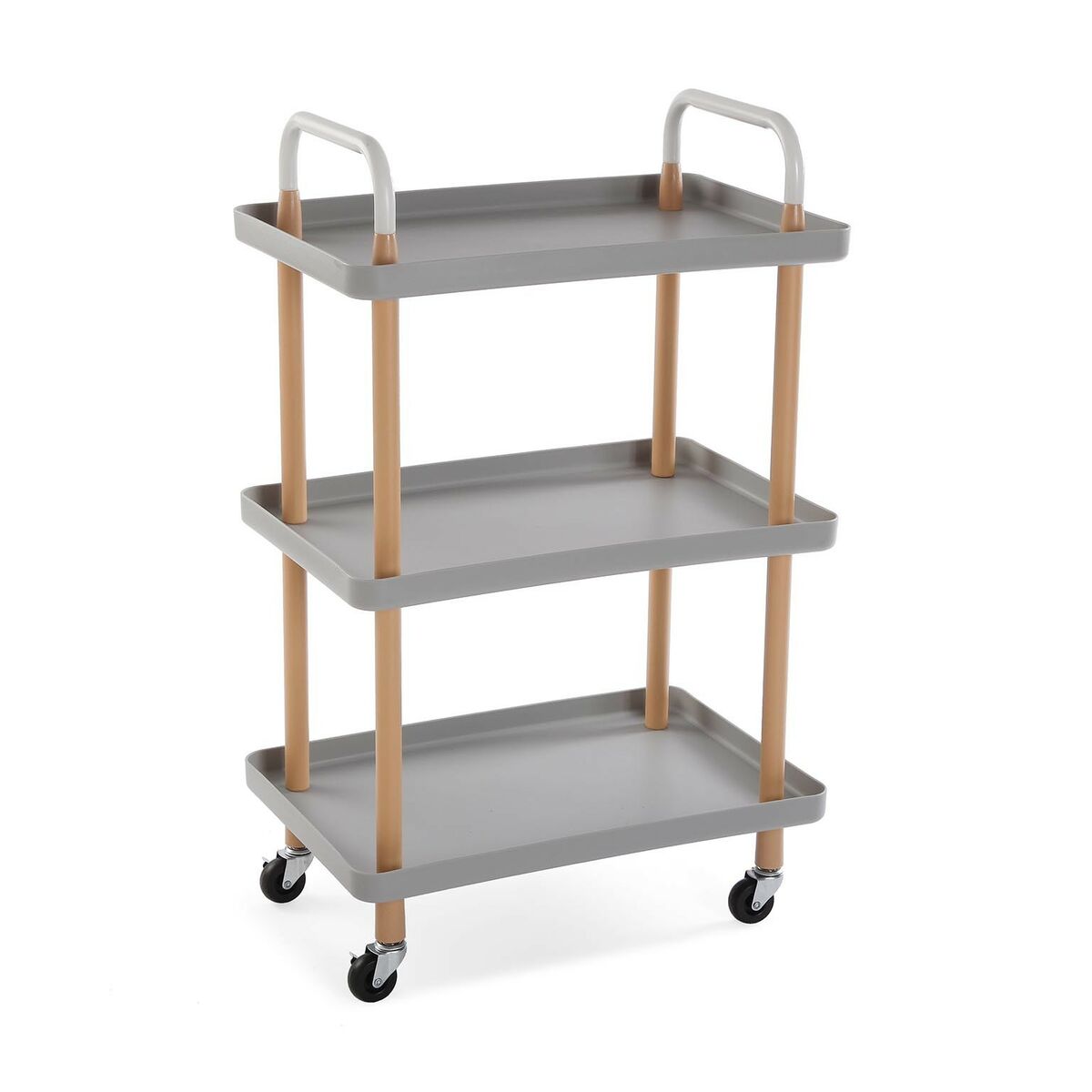 Vegetable trolley Versa Grey 36 x 85 x 53,5 cm Metal polypropylene Versa