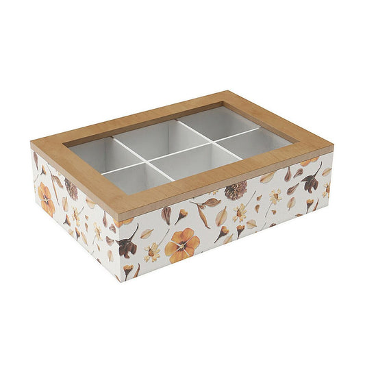 Box for Infusions Versa Petals Wood 17 x 7 x 24 cm Versa