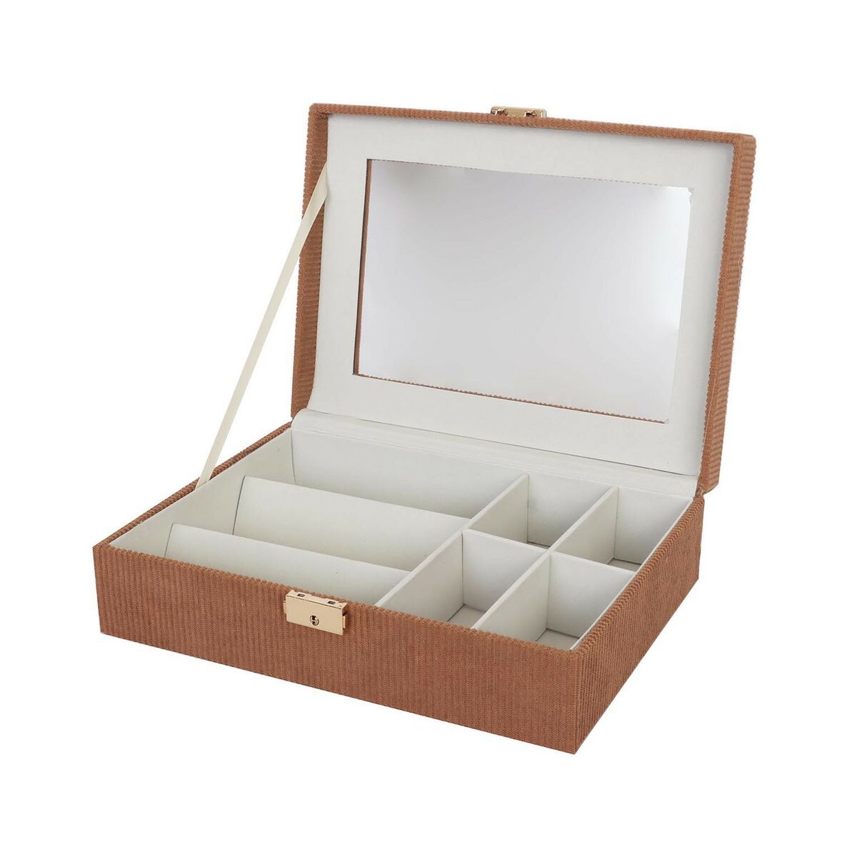 Box for watches Versa Red Polyester MDF Wood 11,5 x 8 x 21 cm Versa