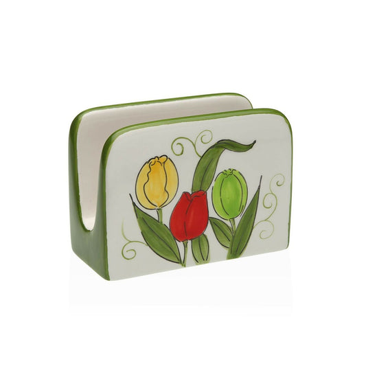 Napkin holder Versa Ceramic 5 x 8 x 11 cm Tulip