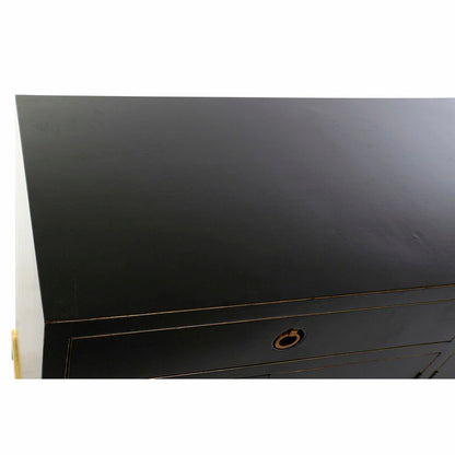 Sideboard DKD Home Decor Black Golden Metal Poplar 150 x 50 x 80 cm