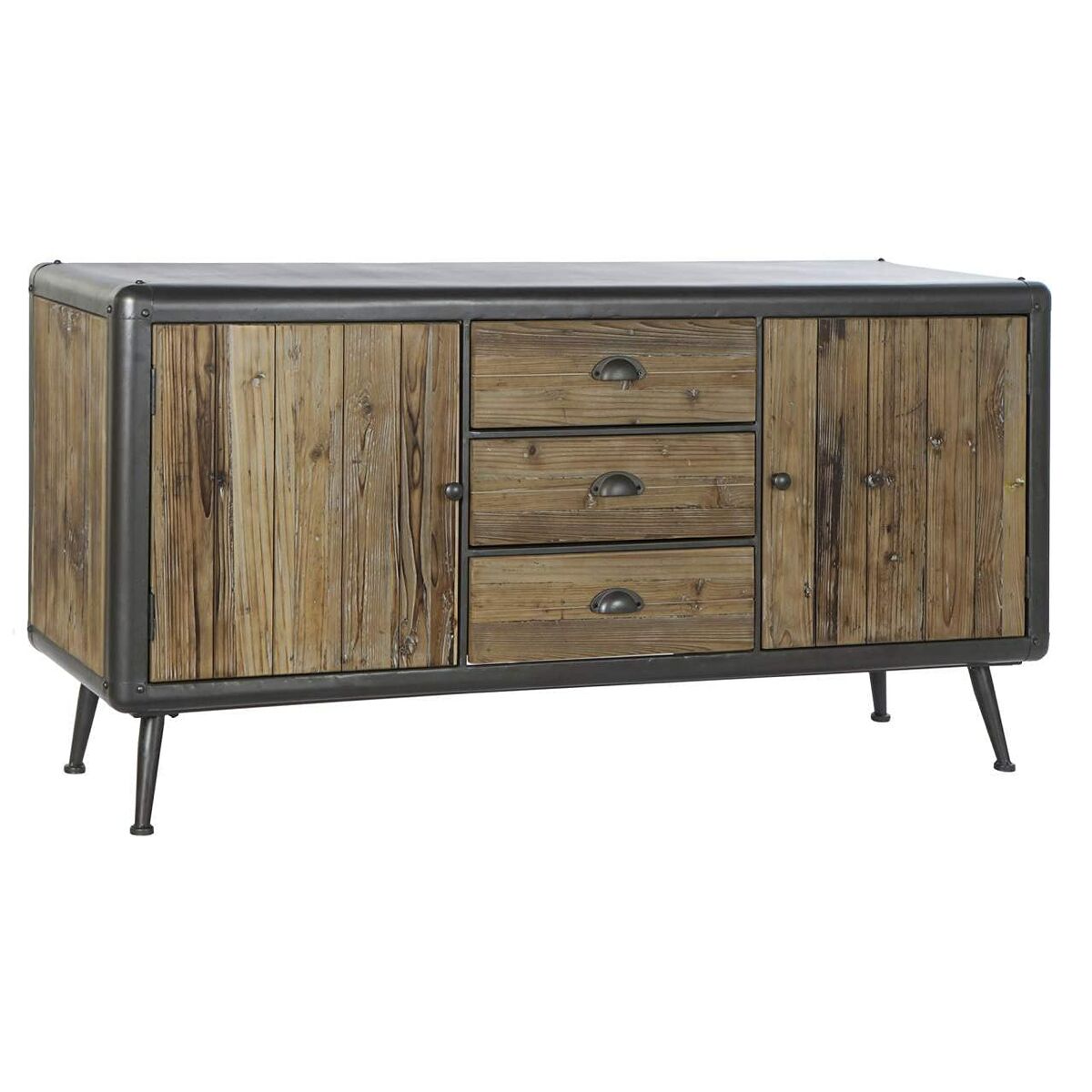 Sideboard DKD Home Decor MB-171204 144 x 45 x 75 cm Fir Natural Metal Light grey