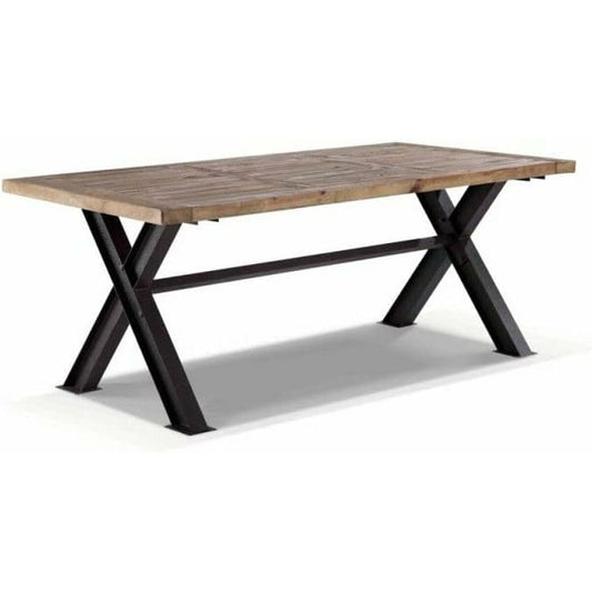 Dining Table DKD Home Decor Metal Iron Recycled Wood 200 x 100 x 78 cm DKD Home Decor