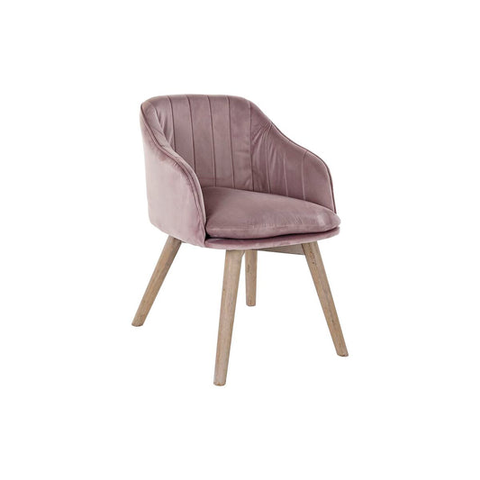 Dining Chair DKD Home Decor Pink Natural 56 x 55 x 70 cm 56 x 55 x 74 cm 56 x 47 x 72,5 cm DKD Home Decor