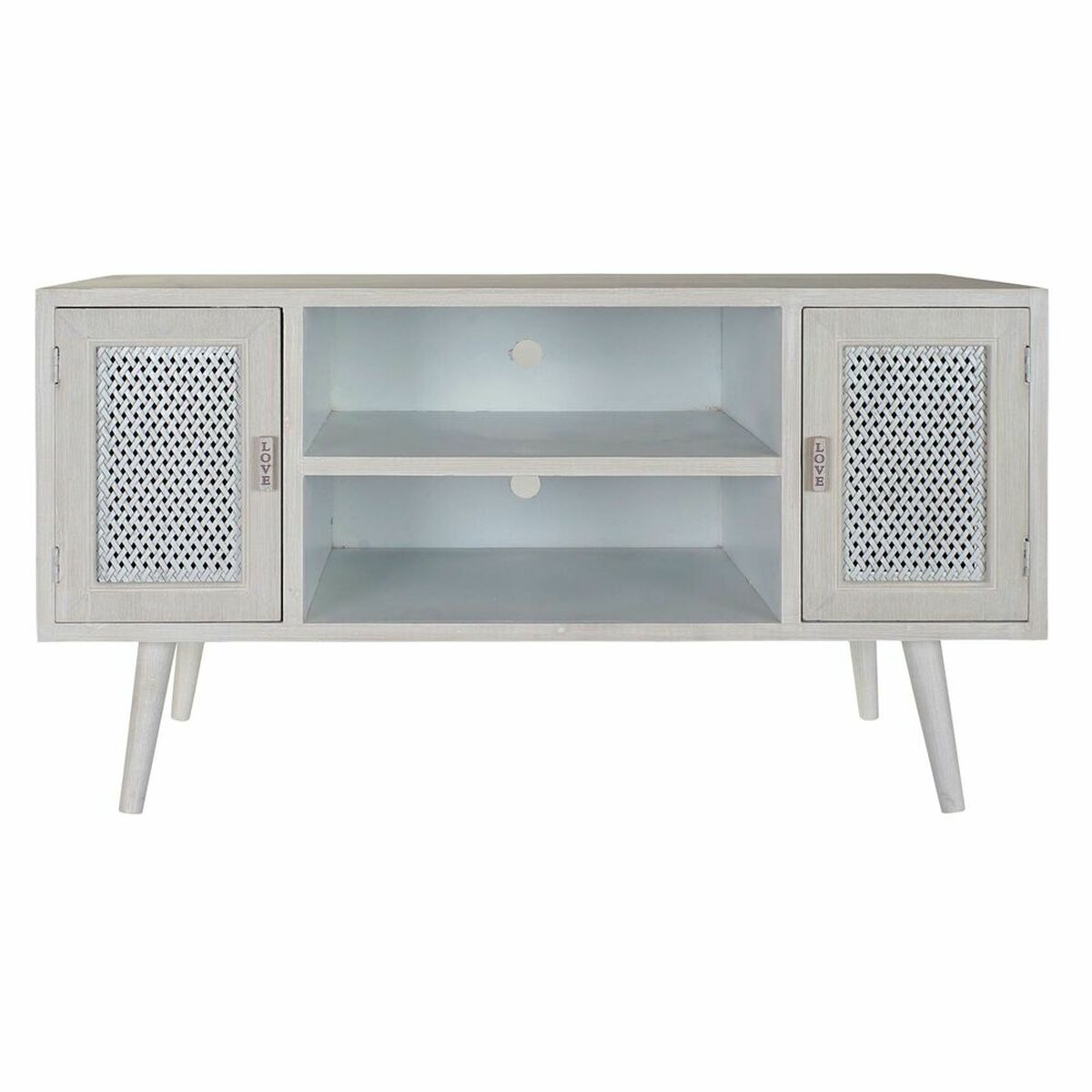 TV furniture DKD Home Decor White Wood MDF (110 x 61 x 41 cm)