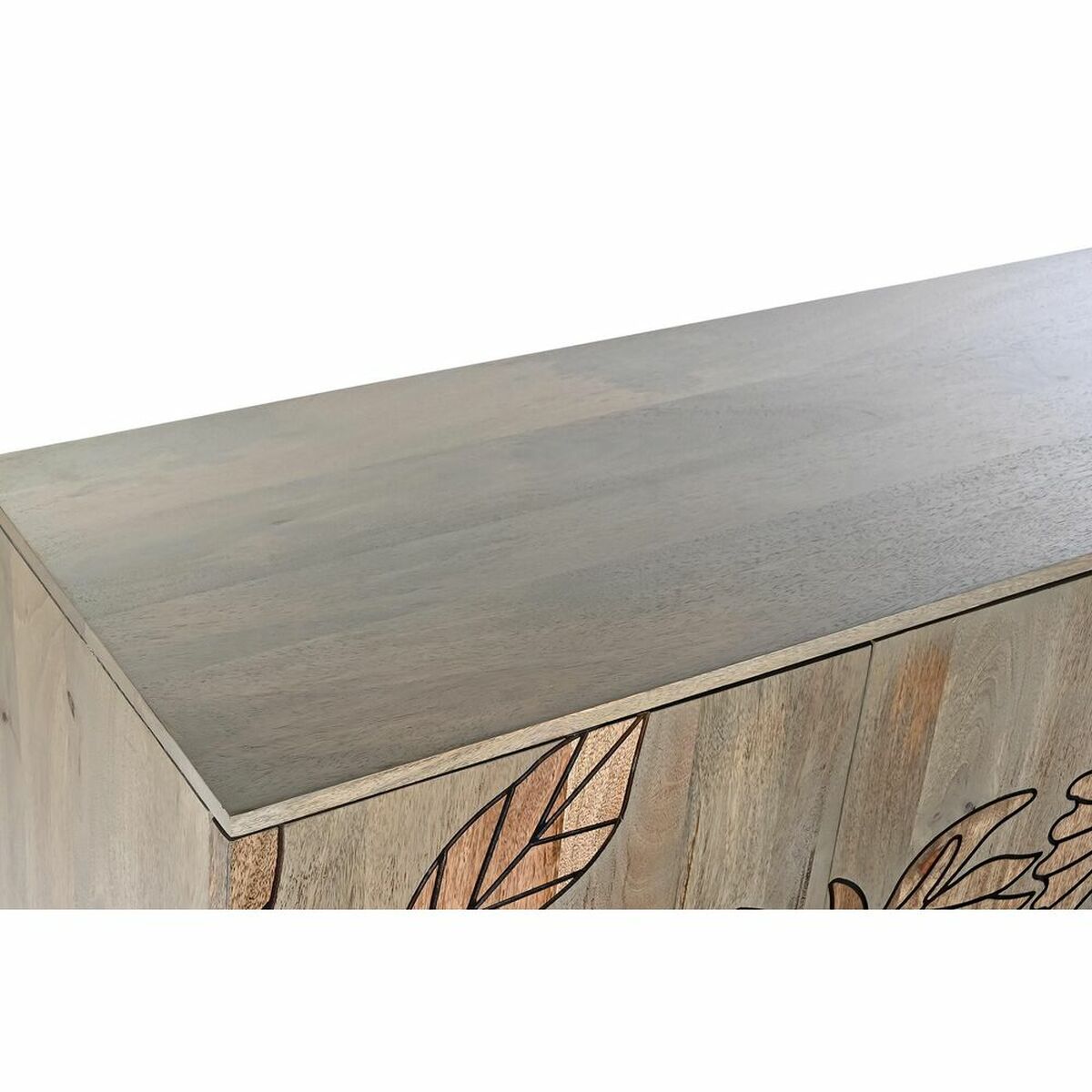 Sideboard DKD Home Decor Natural Grey Metal Mango wood (177 x 45 x 74 cm)