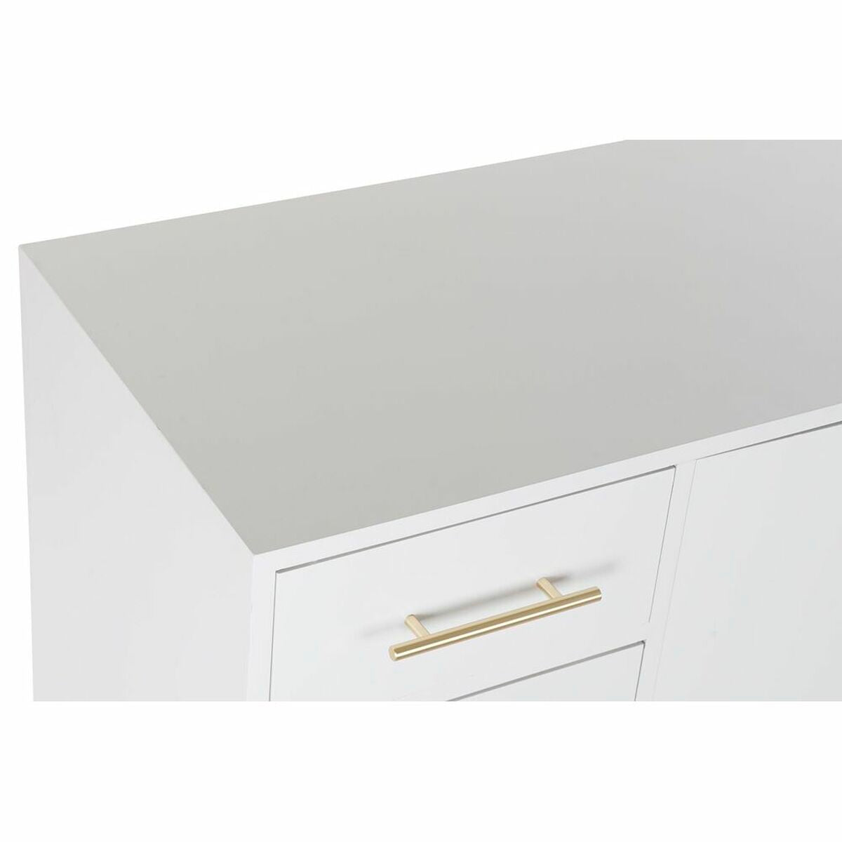 Sideboard DKD Home Decor White Cream Natural Metal Paolownia wood 120 x 40 x 78,5 cm