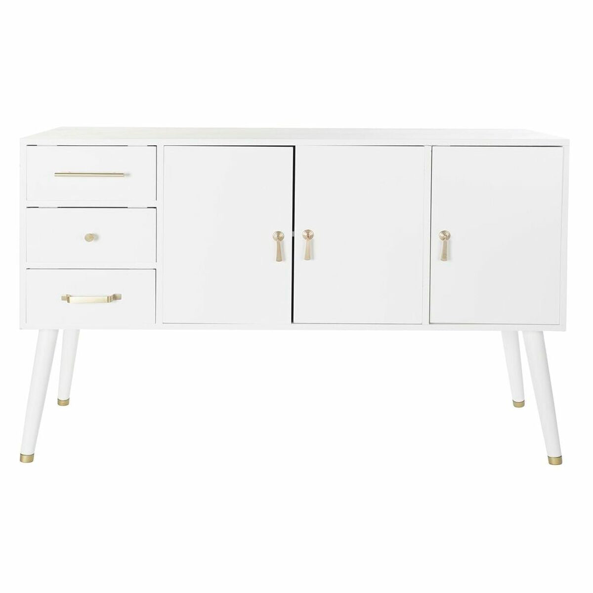 Sideboard DKD Home Decor White Cream Natural Metal Paolownia wood 120 x 40 x 78,5 cm