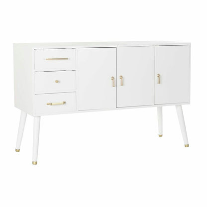 Sideboard DKD Home Decor White Cream Natural Metal Paolownia wood 120 x 40 x 78,5 cm