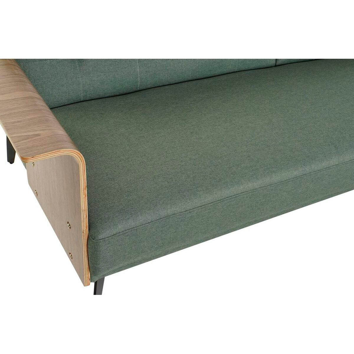 Sofabed DKD Home Decor 203 x 87 x 81 cm Black Metal Brown Green