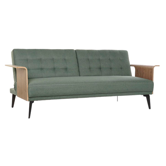 Sofabed DKD Home Decor 203 x 87 x 81 cm Black Metal Brown Green