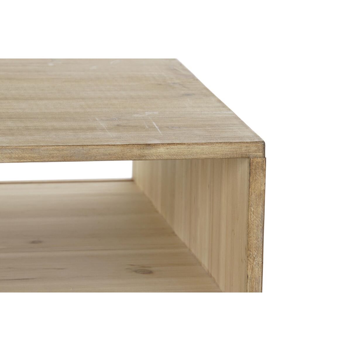 Table DKD Home Decor 99 x 59 x 38 cm Fir Natural Aluminium