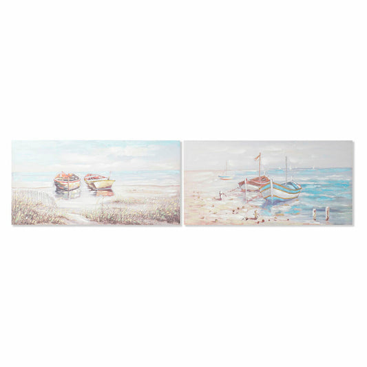 Painting DKD Home Decor 120 x 3 x 60 cm Barco Mediterranean (2 Units) DKD Home Decor