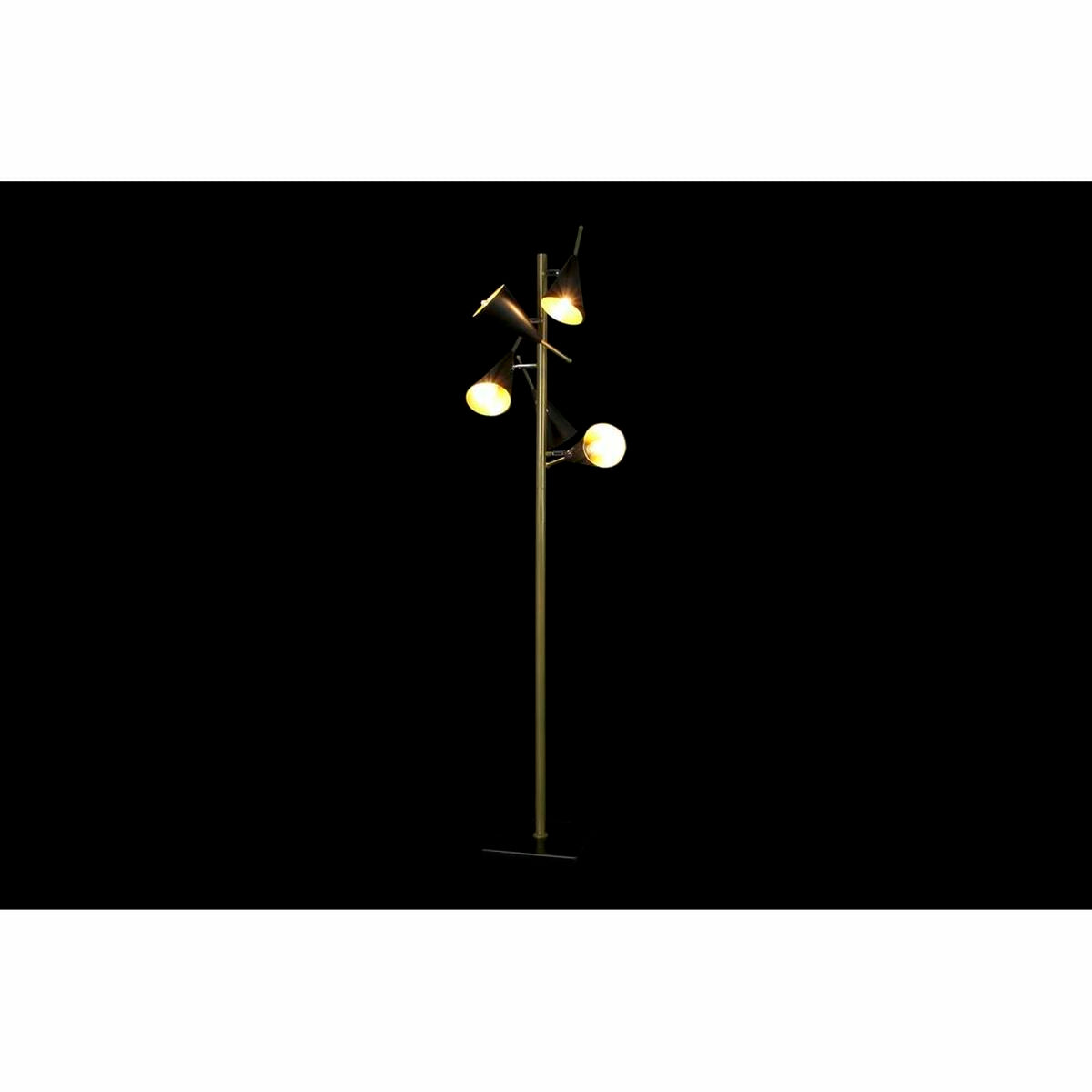 Floor Lamp DKD Home Decor Black Golden Metal Modern (36 x 36 x 160 cm) DKD Home Decor