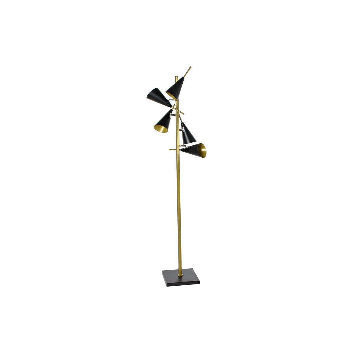 Floor Lamp DKD Home Decor Black Golden Metal Modern (36 x 36 x 160 cm) DKD Home Decor